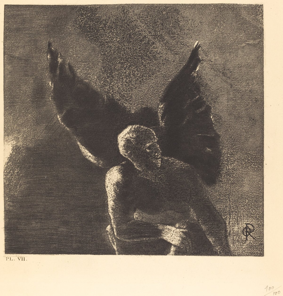 Glory and Praise to You, Satan, in the Heights of Heaven, Where You Reigned, and in the Depths of Hell, Where, Vanquished, You Dream in Silence! by Odilon Redon