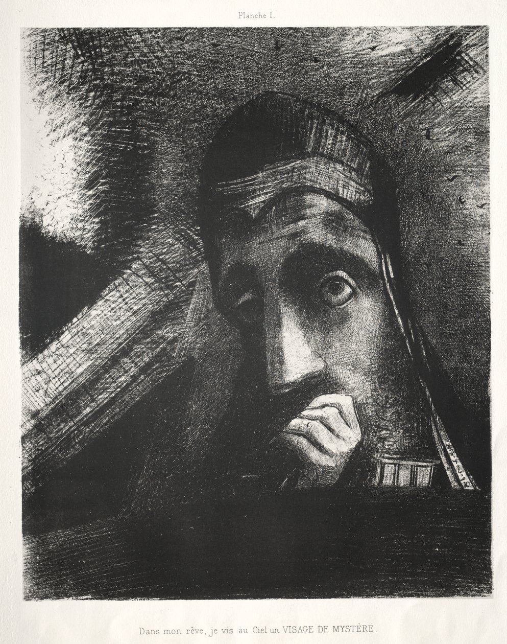 In My Dream I Saw in the Sky a Face of Mystery by Odilon Redon