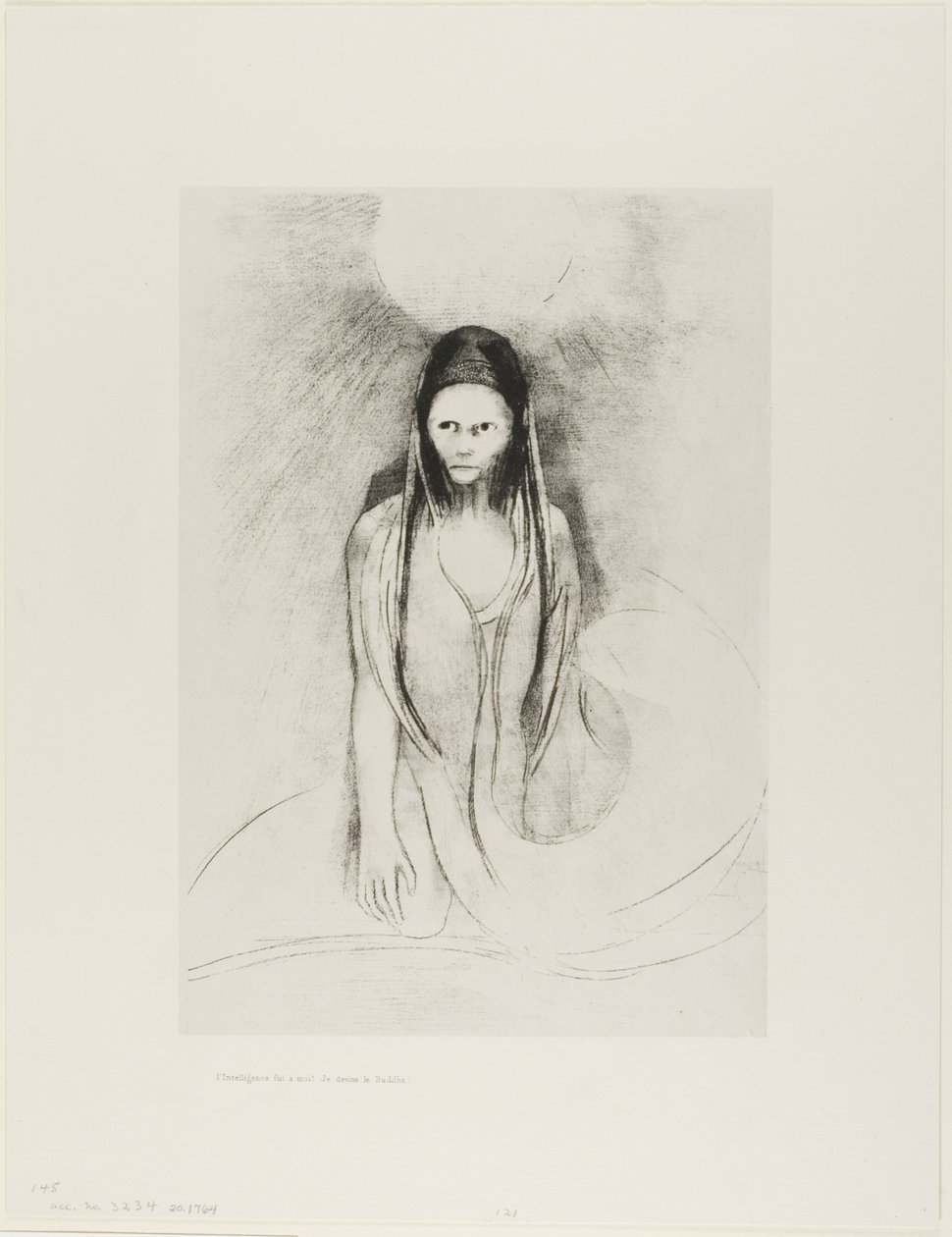 Intelligence was Mine! I Became the Buddha, plate 12 of 24 by Odilon Redon