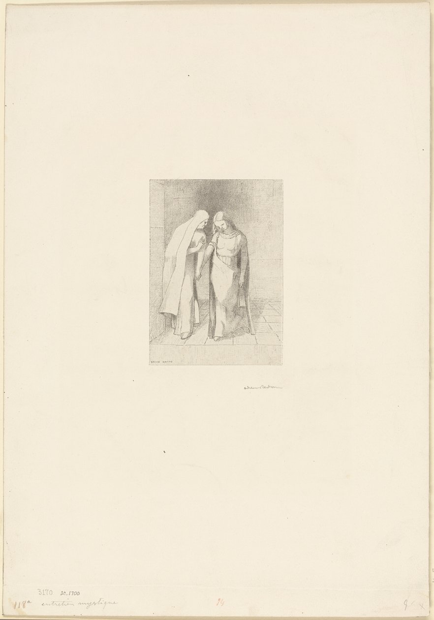 Mystical Conversation by Odilon Redon