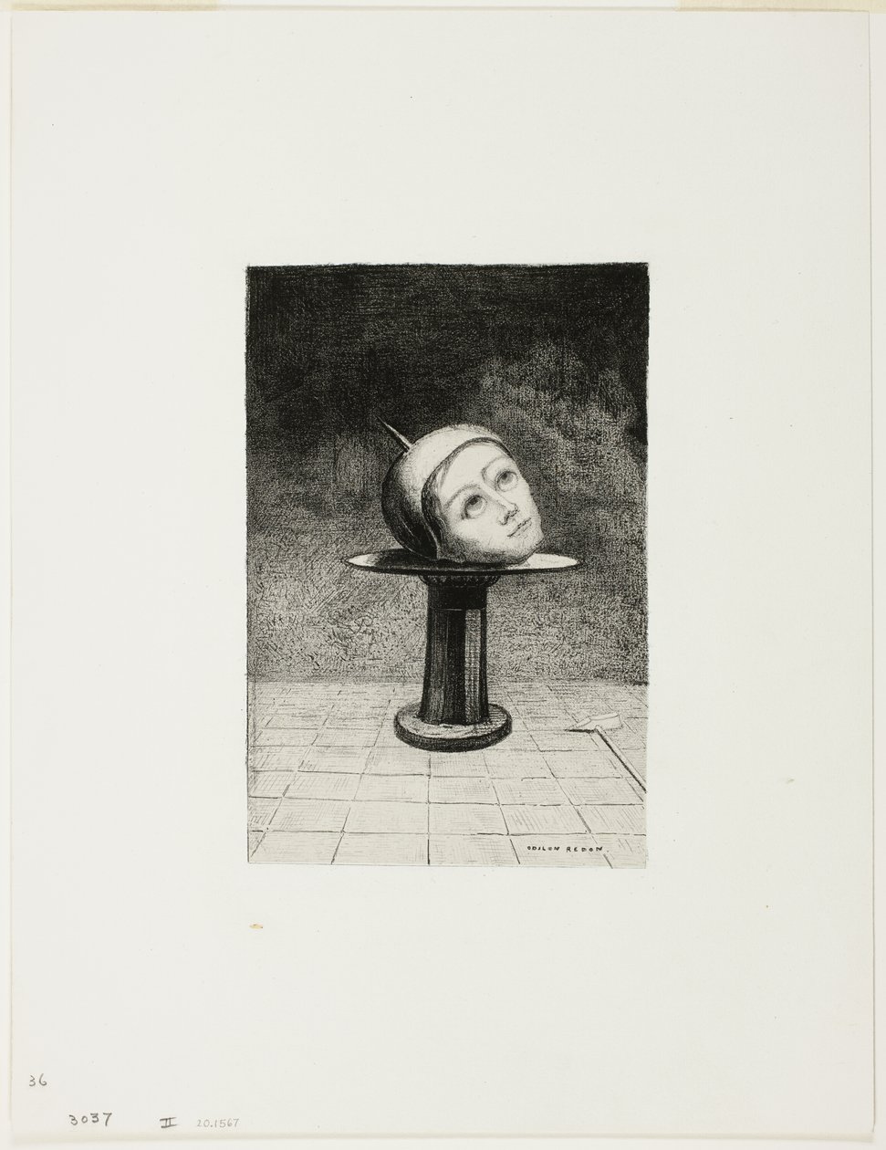 On the Dish, plate ten from In Dreams by Odilon Redon