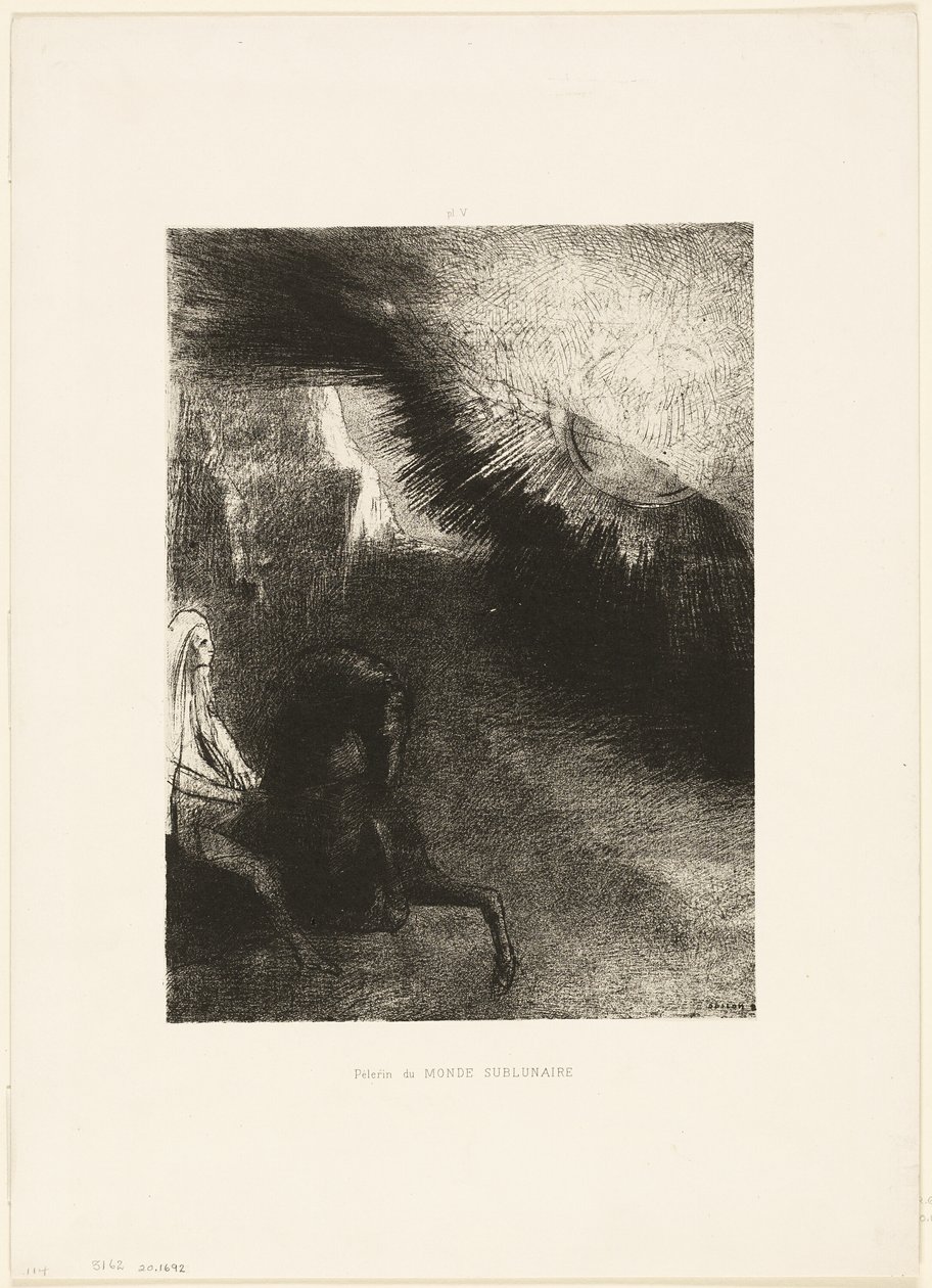Pilgrim of the Sublunary World, Plate 5 of 6 by Odilon Redon
