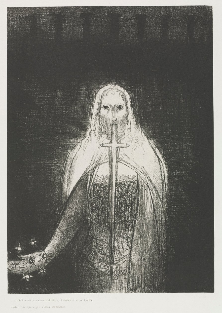 The Apocalypse of Saint John: And He Had in His Right Hand Seven Stars by Odilon Redon
