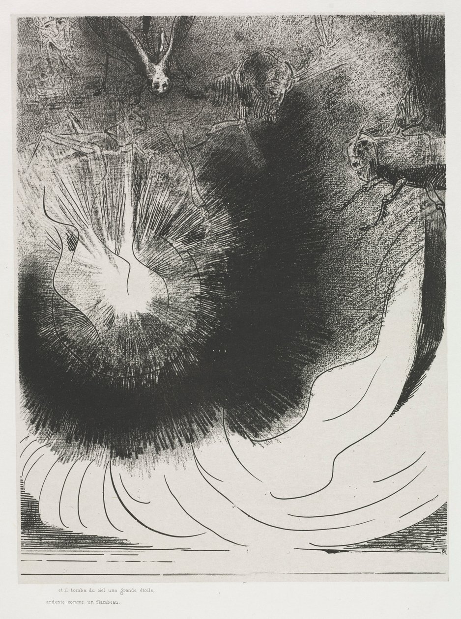 The Apocalypse of Saint John: And There Fell a Great Star from Heaven, Burning... by Odilon Redon
