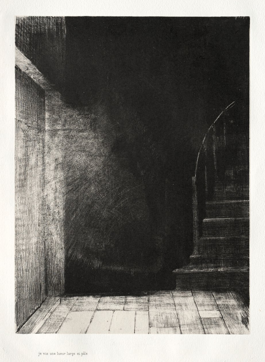 The Haunted House: We Both Saw a Large Pale Light by Odilon Redon