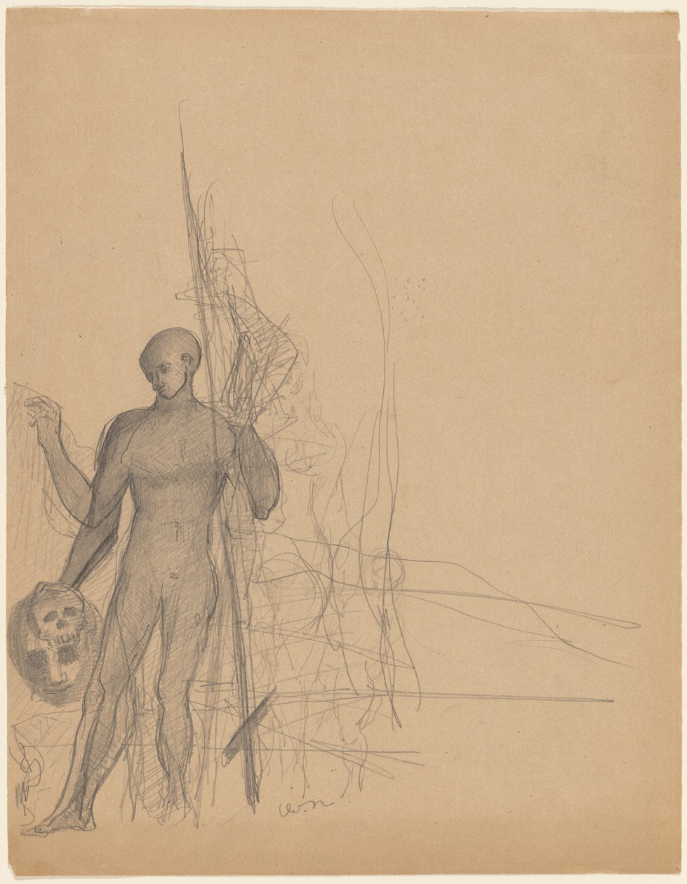 The Headhunter and His Family by Odilon Redon