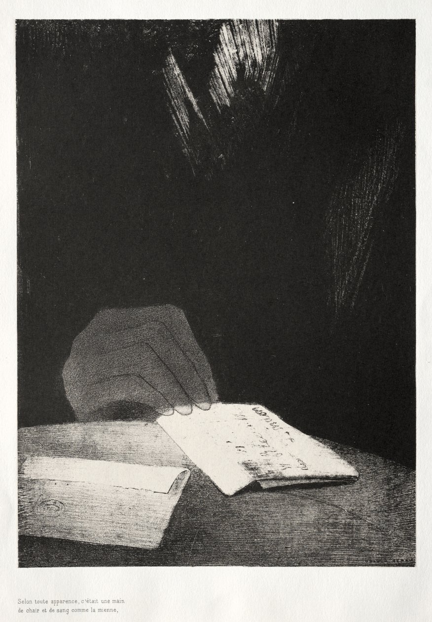 To All Appearances, It Was a Hand of Flesh and Blood Just Like My Own by Odilon Redon
