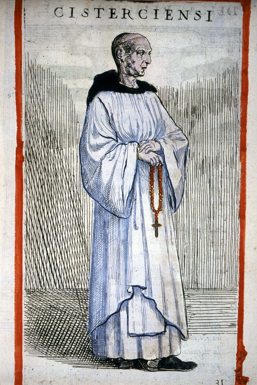 Cistercian monk (engraving) by Odoardo Fialetti
