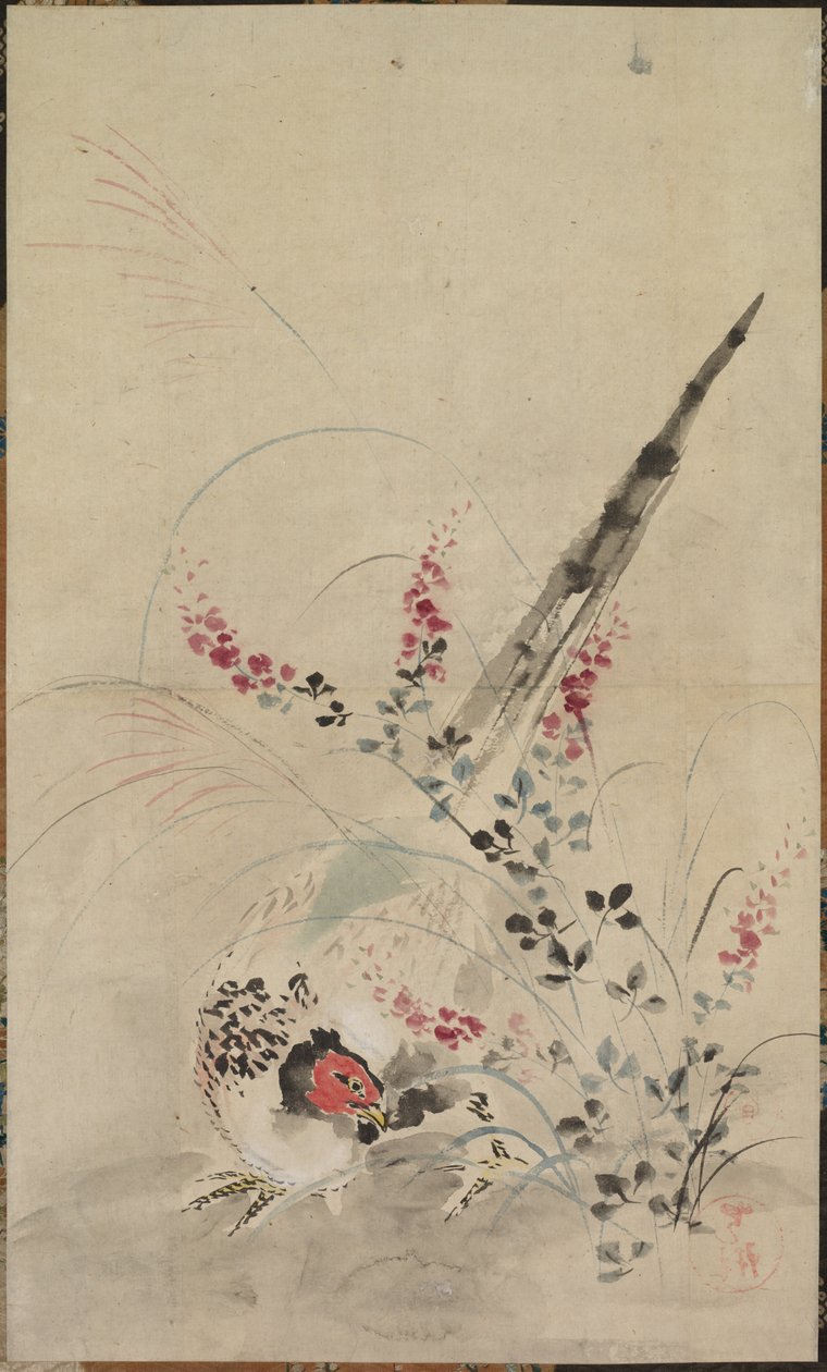 Pheasant and Grasses by Ogata Korin