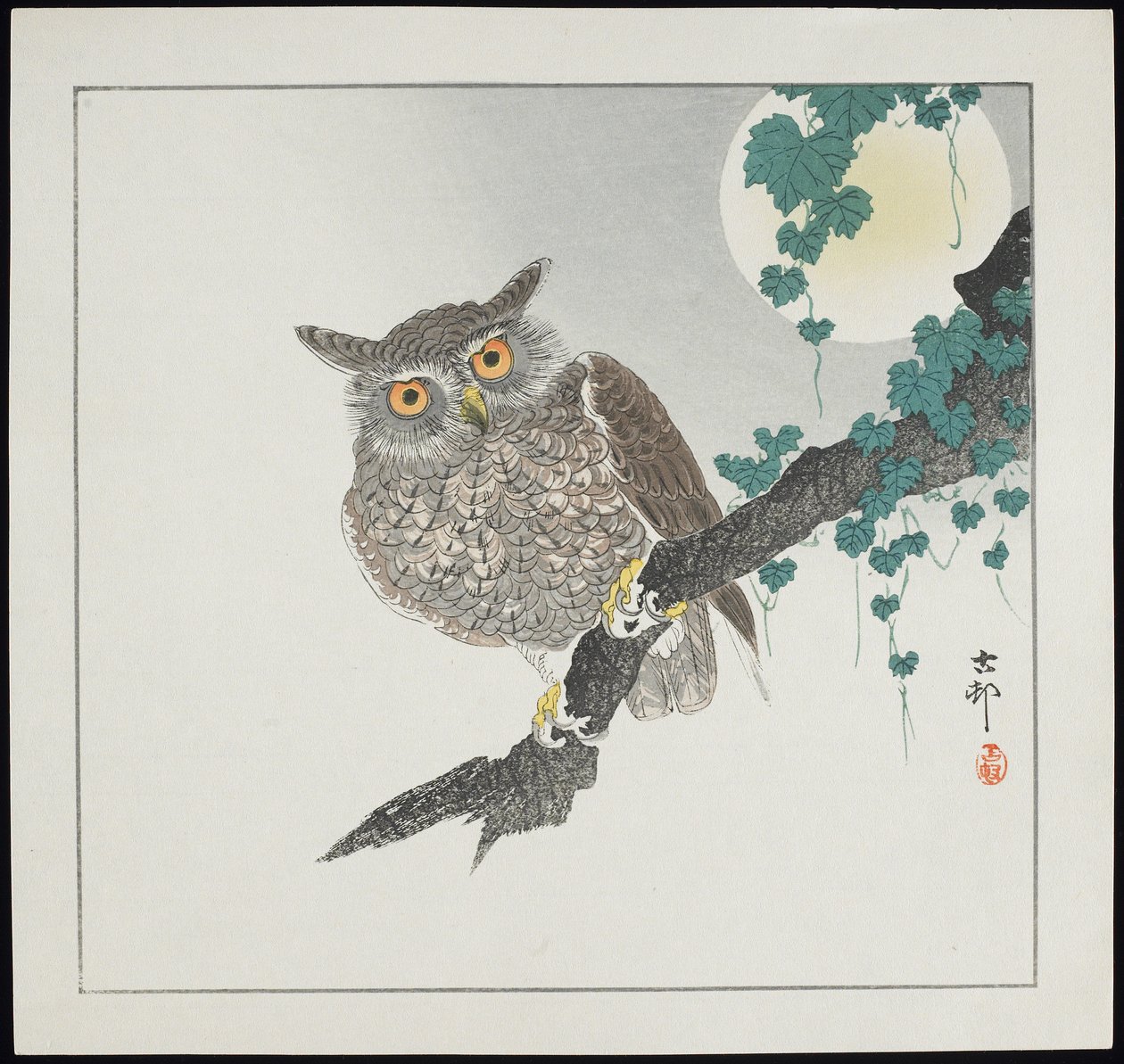Owl by Ohara Koson