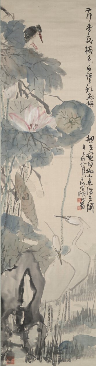 Egrets by Lotus by Okuhara Seiko