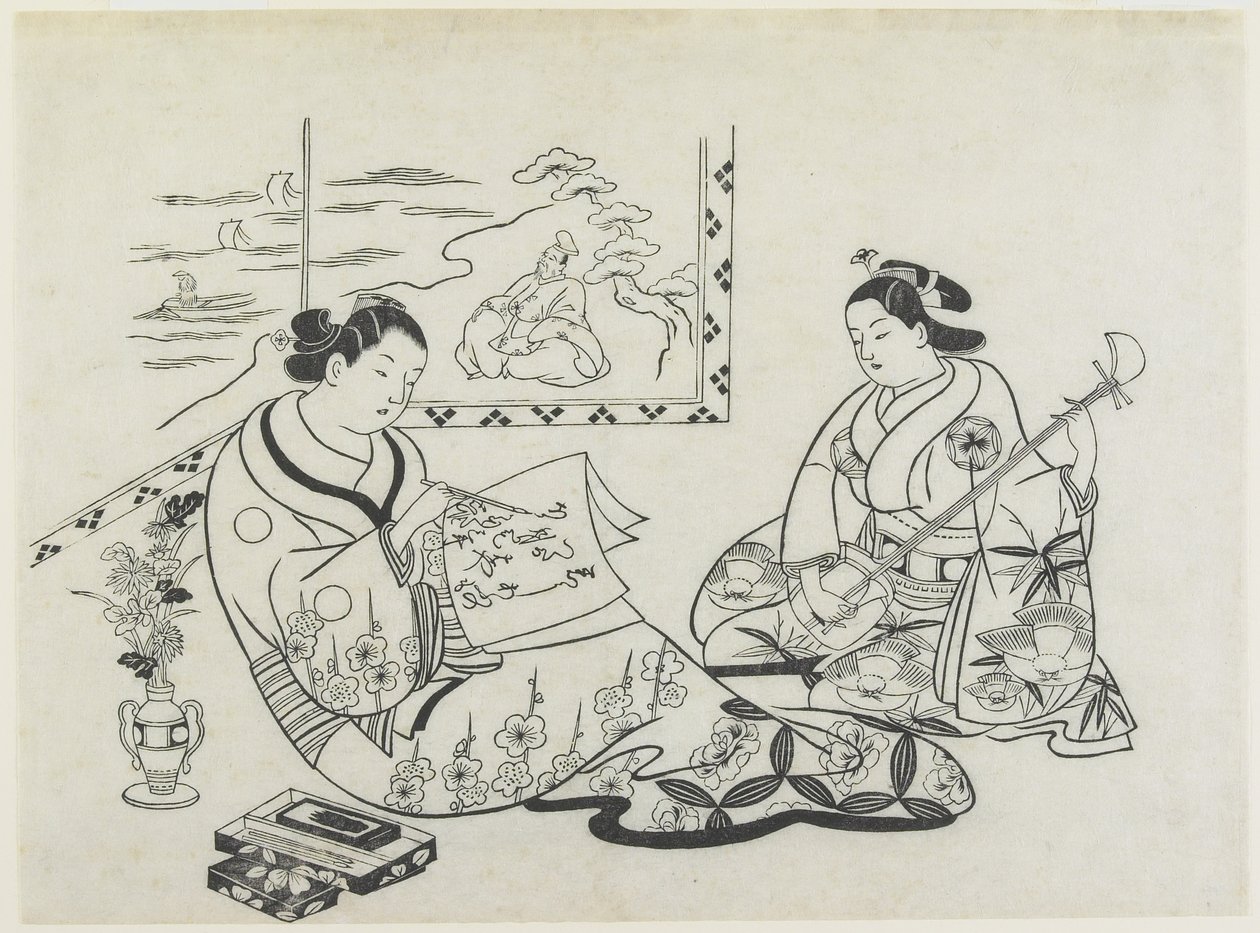 Mitate of Matsukaze and Murasame by Okumura Masanobu