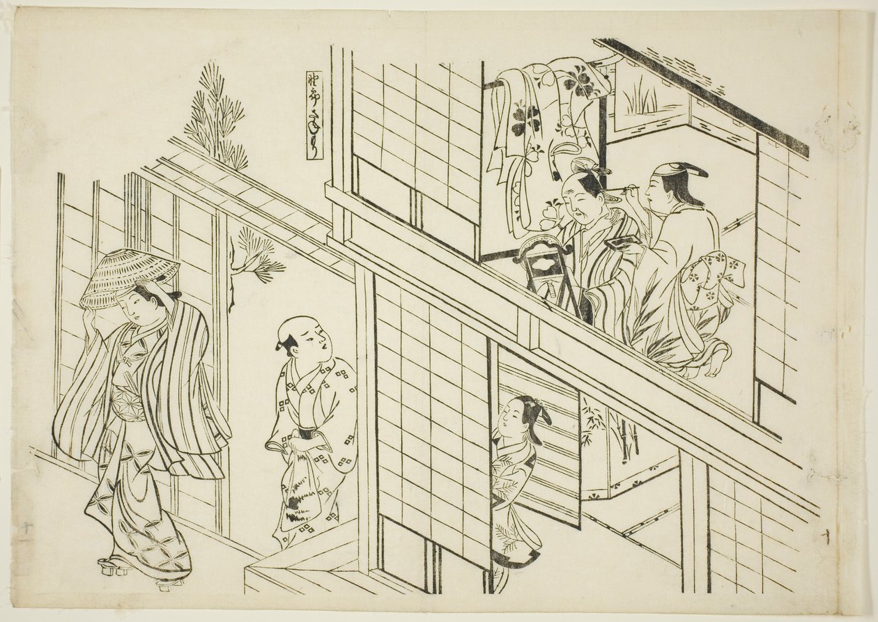 A Young Sanemori, no. 10 from a series of 12 prints depicting parodies of plays by Okumura Masanobu