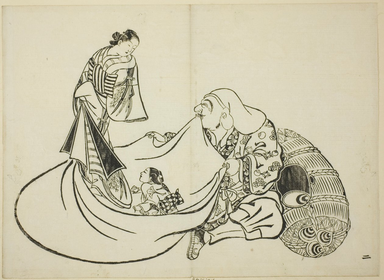 Daikoku revealing the contents of Hotei