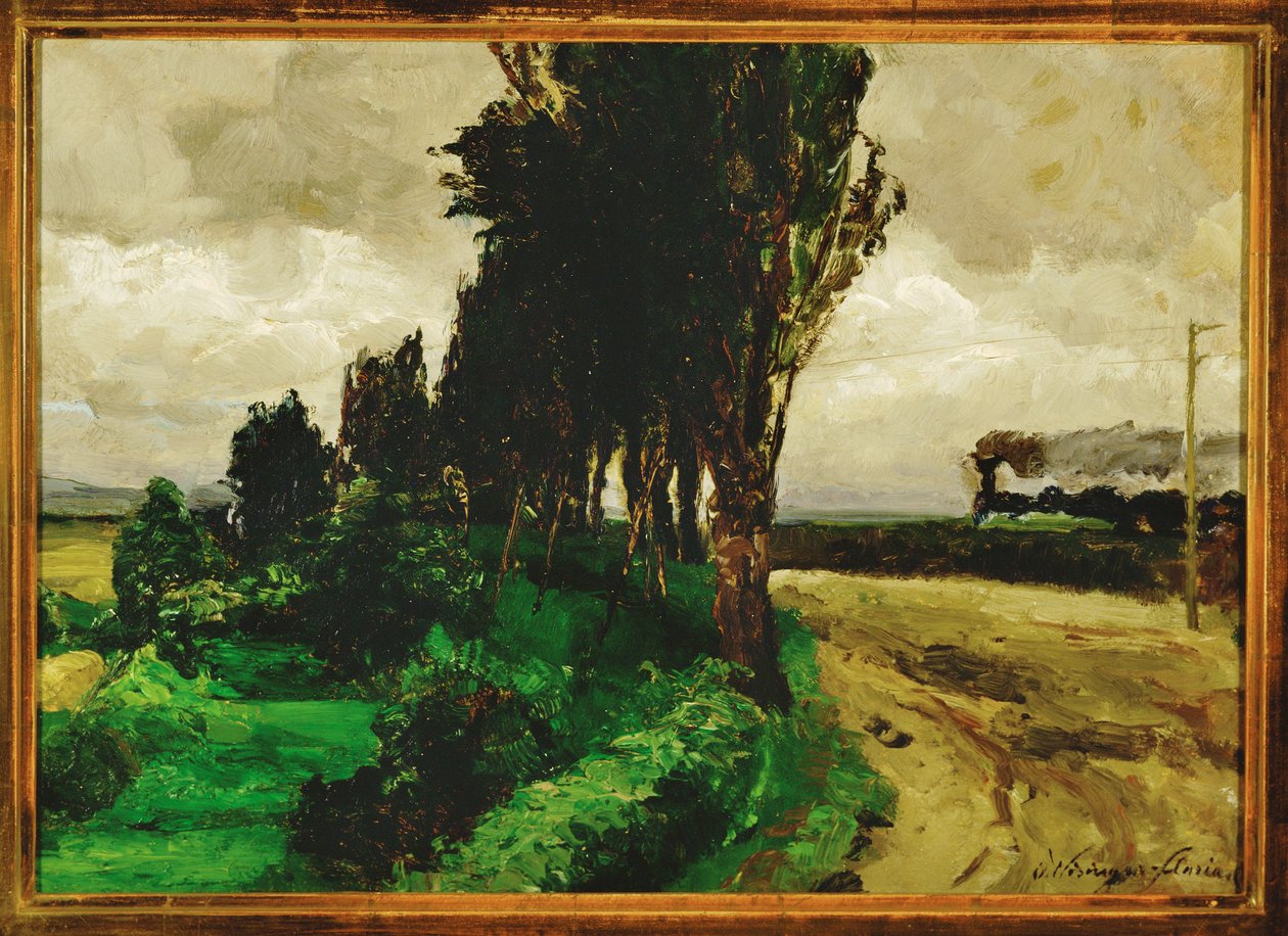 Railway in a Landscape by Olga Wisinger-Florian