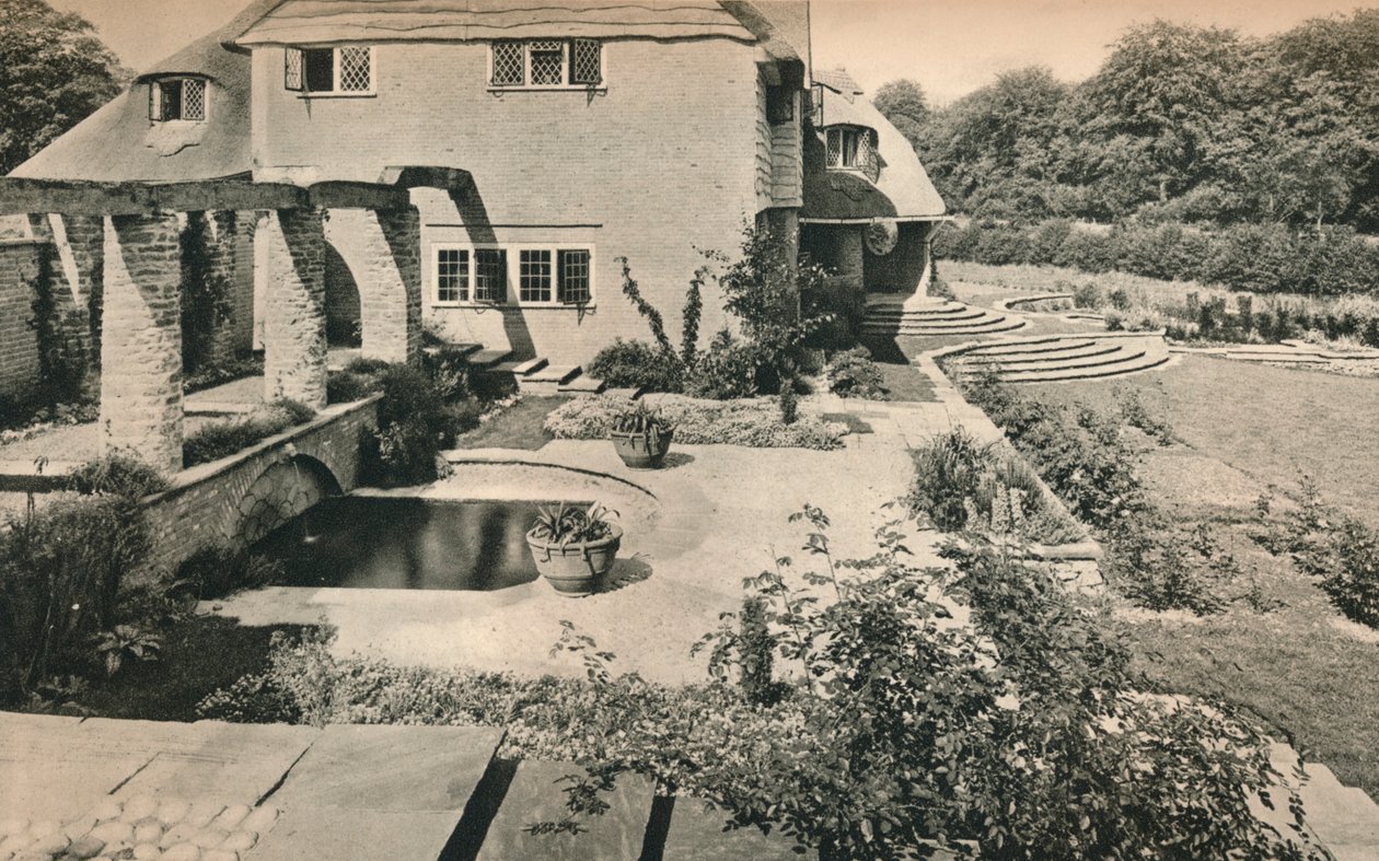 Garden of Wood House Copse, Holmbury St. Mary. Looking East, c1926 by Oliver Falvey Hill