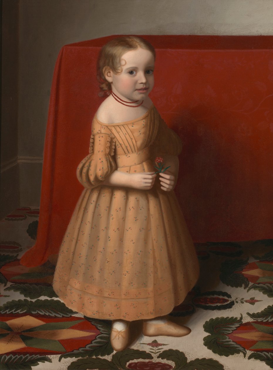 Portrait of a Young Girl with Rose by Oliver Tarbell Eddy