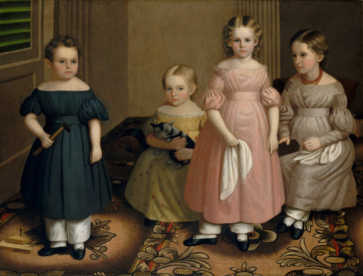 The Alling Children, c.1839 by Oliver Tarbell Eddy