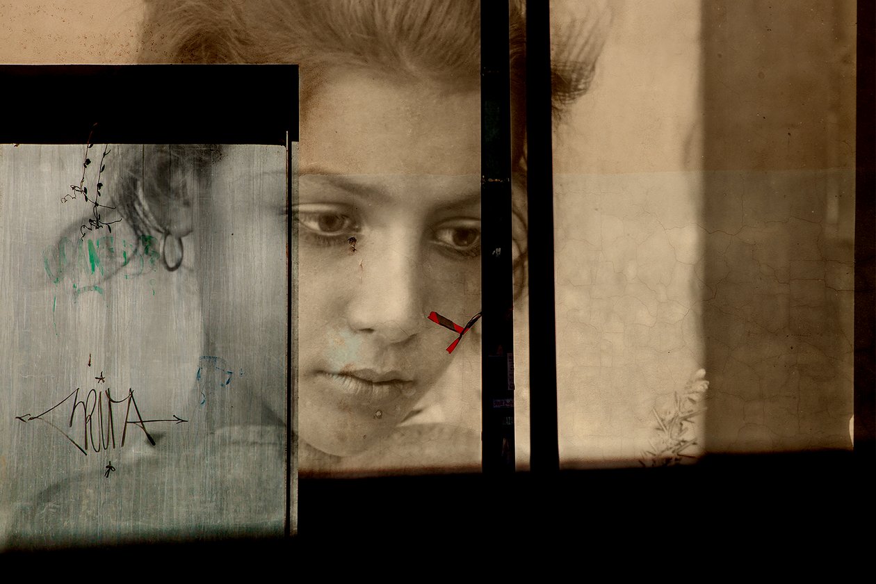 Portrait on Wall, 2019 by Olivia Gozzano