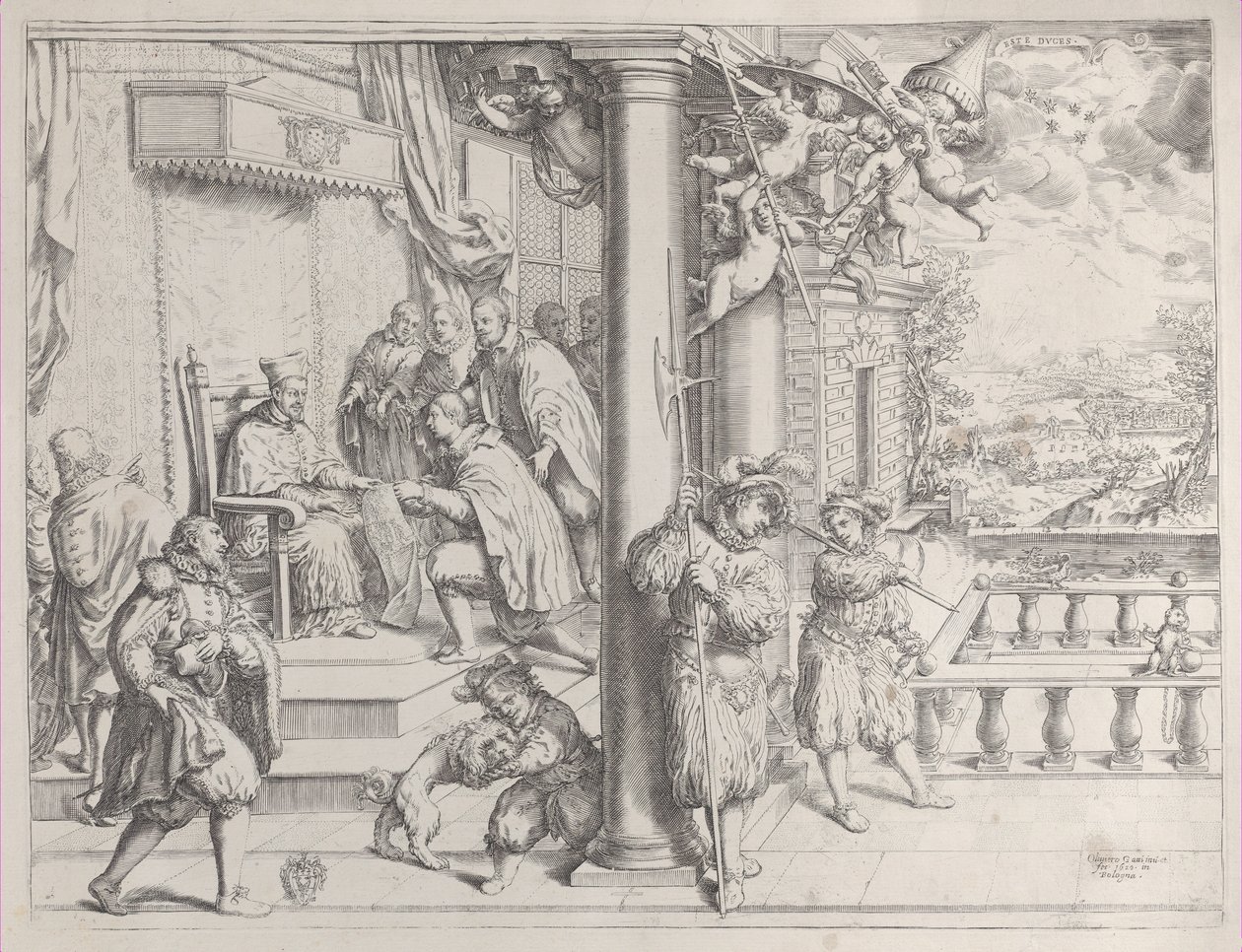 A Young Man Presenting his Thesis to Cardinal Aldobrandini by Oliviero Gatti