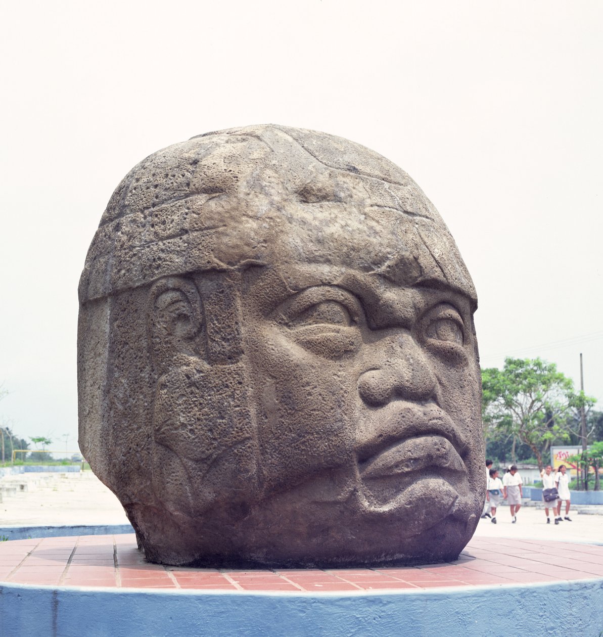 Colossal Head from San Lorenzo, Veracruz, Mexico, preclassic by Olmec