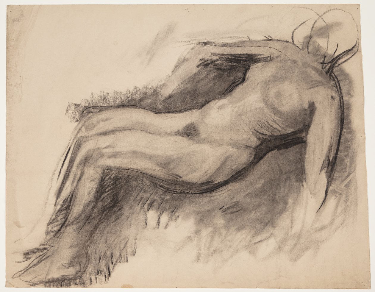Reclining Female Model by Oluf Hartmann