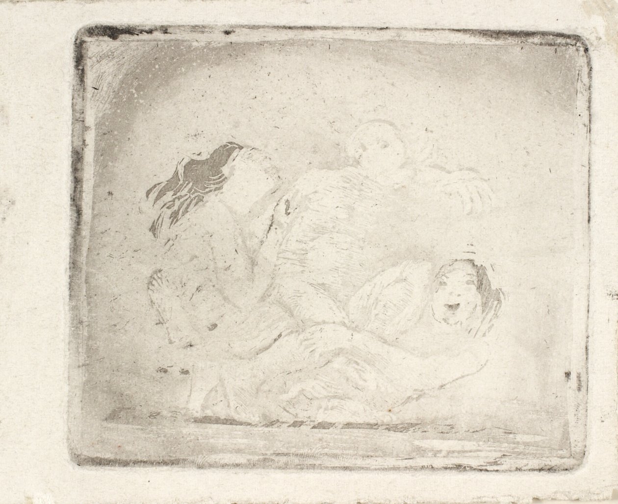 Two Women Fighting Over a Man by Oluf Hartmann