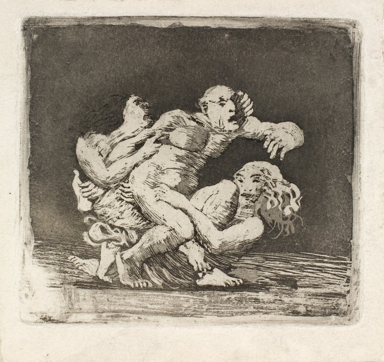 Two Women Fighting Over a Man by Oluf Hartmann