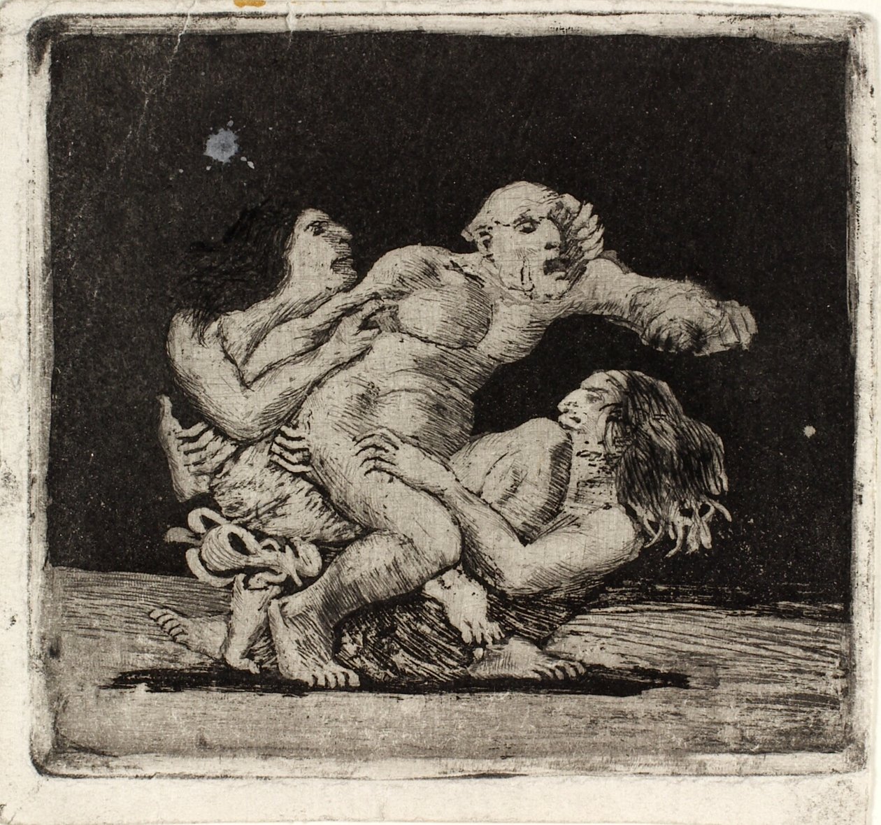 Two Women Fighting Over a Man by Oluf Hartmann