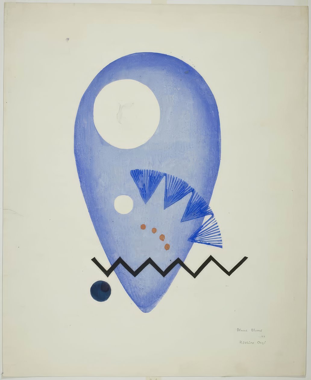 Blue Flower by Onchi Kôshirô