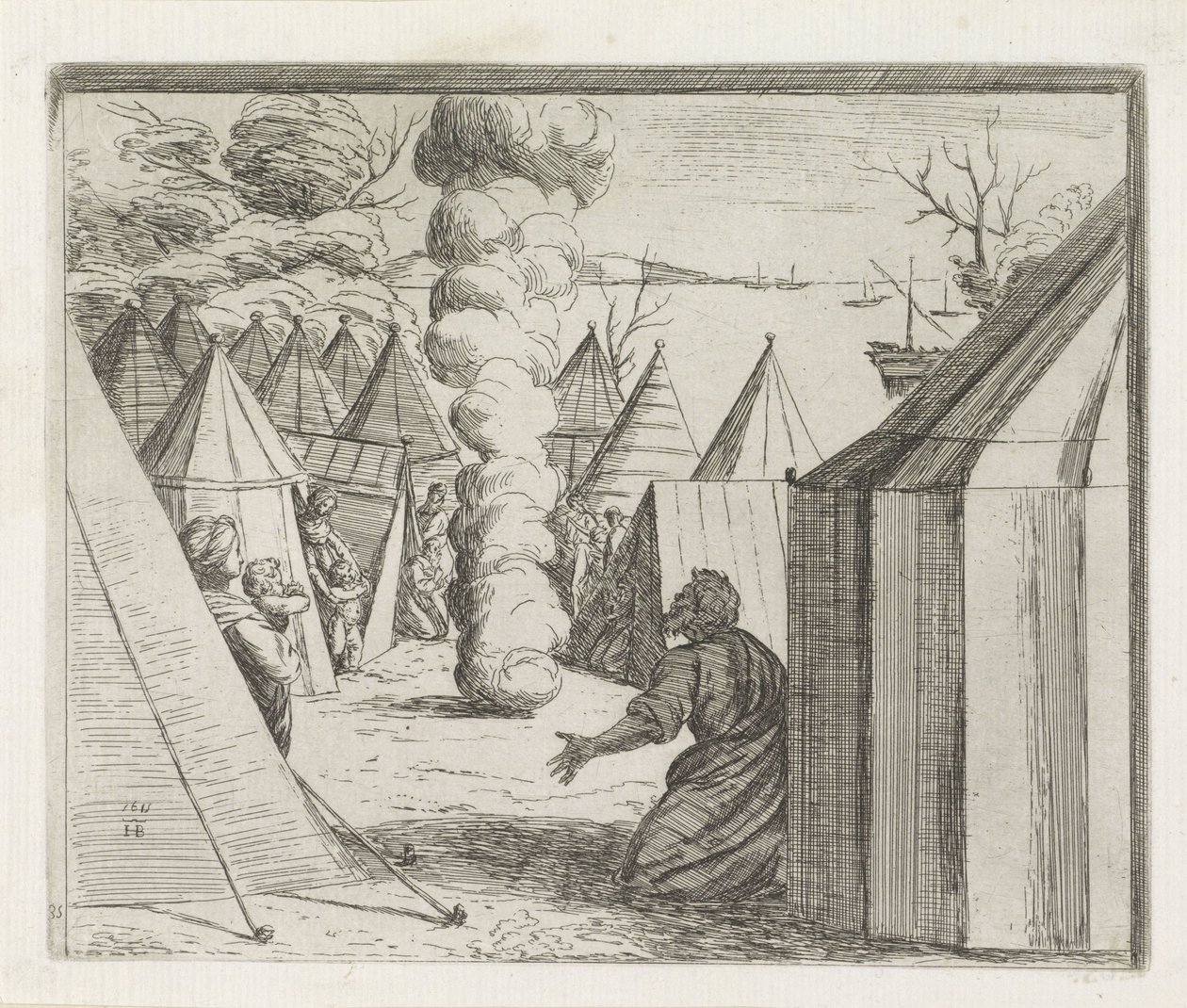 God Appears to Moses in a Column of Smoke by Orazio Borgianni