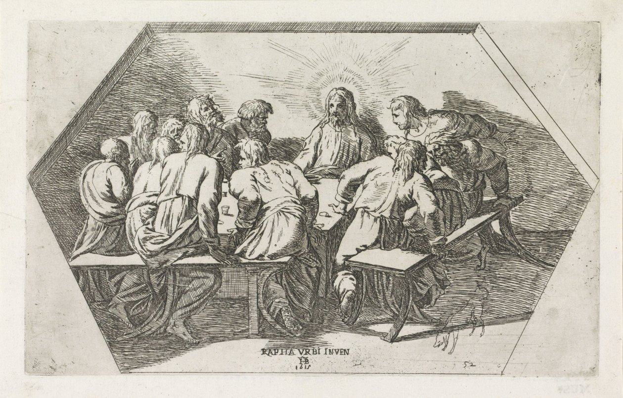 The Last Supper (Paintings in the Loggia of Raphael) by Orazio Borgianni