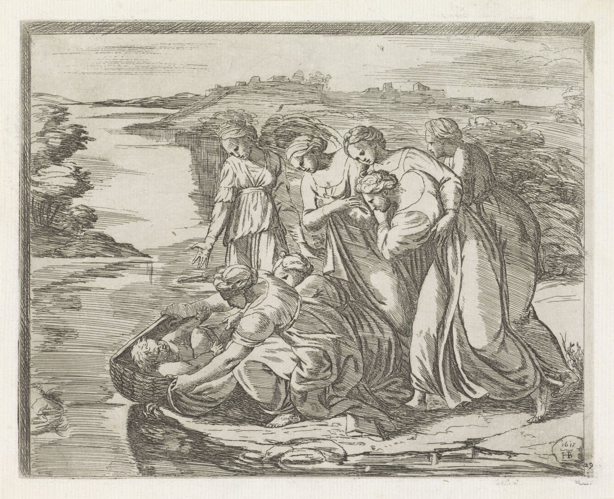 Moses Found (Paintings in the Loggia of Raphael) by Orazio Borgianni