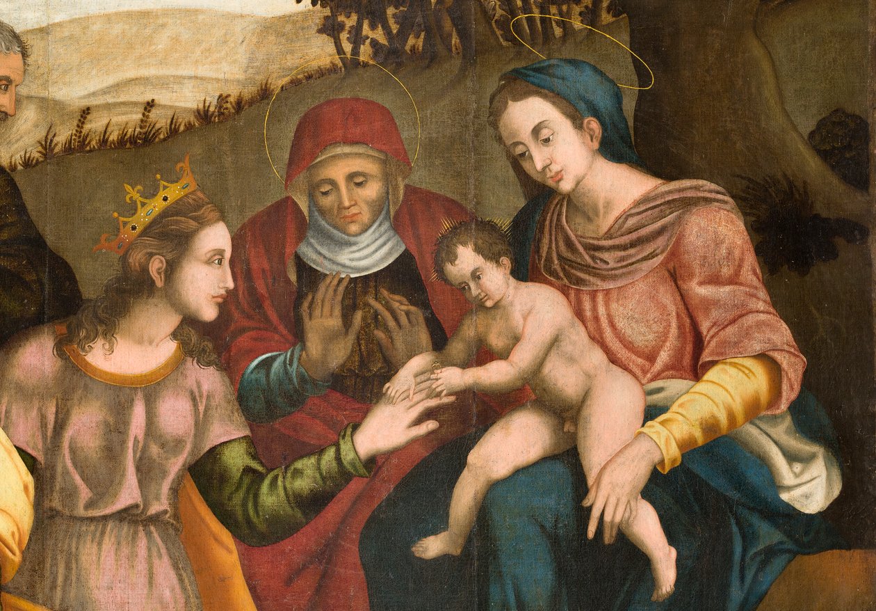 Marriage of St. Catherine (detail) by Orazio da Spinazzola Iacobetta