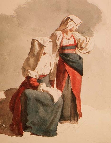 Italian Peasant Girls, c.1834 by Orest Adamovich Kiprensky