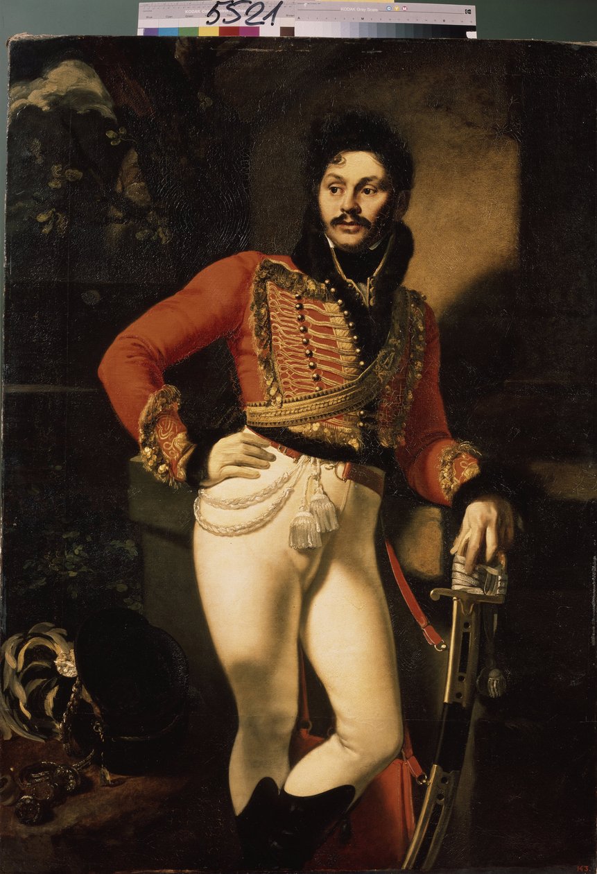 Portrait of the Hussar Colonel Eugraph Davydov by Orest Adamovich Kiprensky