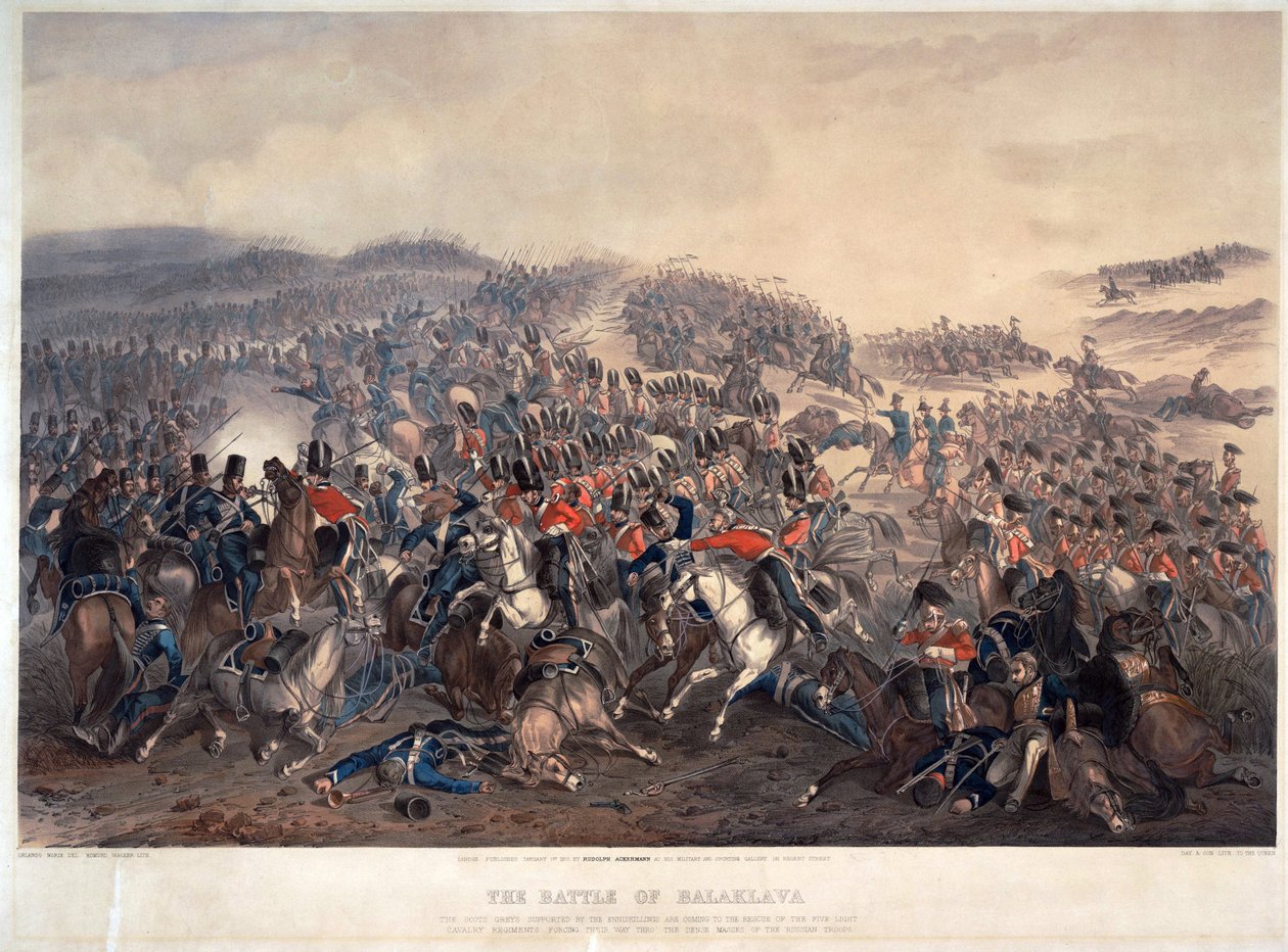The Battle of Balaclava on 25 October 1854 by Orlando Norie