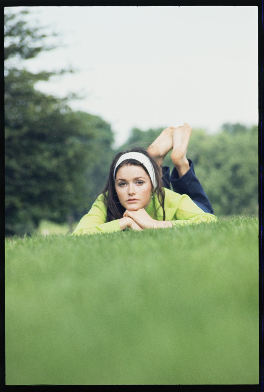 Margot Kidder on the grass by Orlando Suero