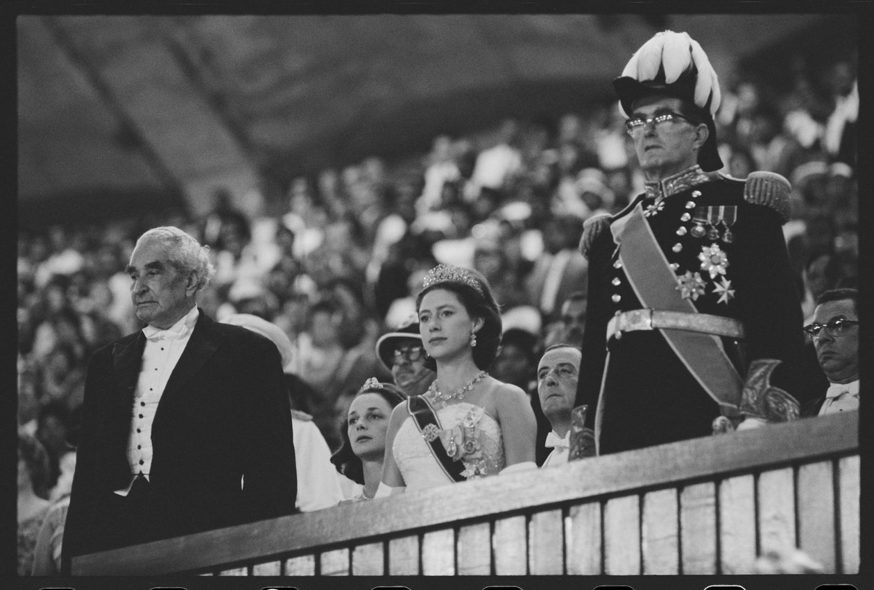 Princess Margaret and Prime Minister Bustamante celebrating Jamaican Independence by Orlando Suero