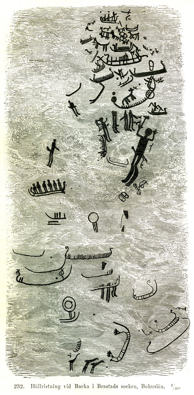 Rock Carvings at Backa in Brastad Parish, Bohuslän by Oscar Montelius