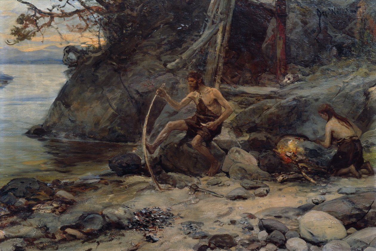 Stone Age People by Oscar Arnold Wergeland