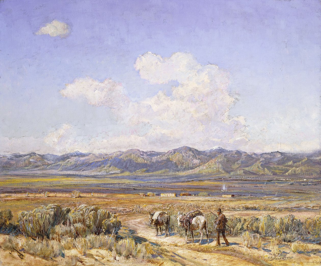 Five Miles to Taos by Oscar Edward Berninghaus