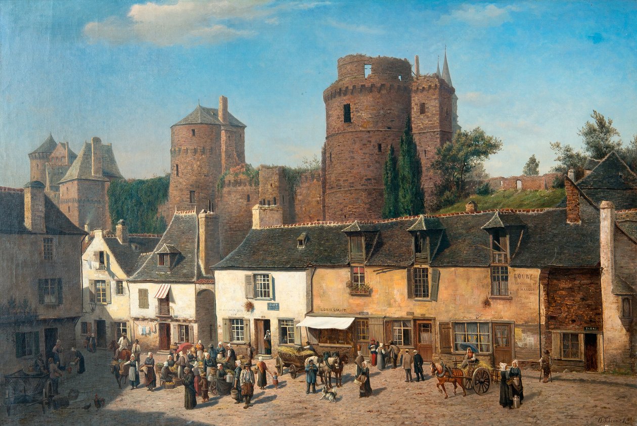 Marketplace in Vitré by Oscar Kleineh