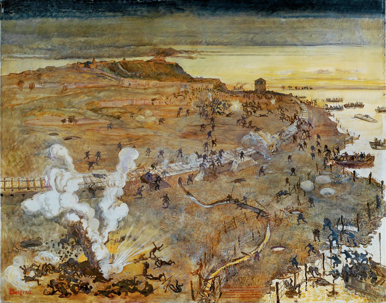 The battle of Belgrade by Oskar Laske