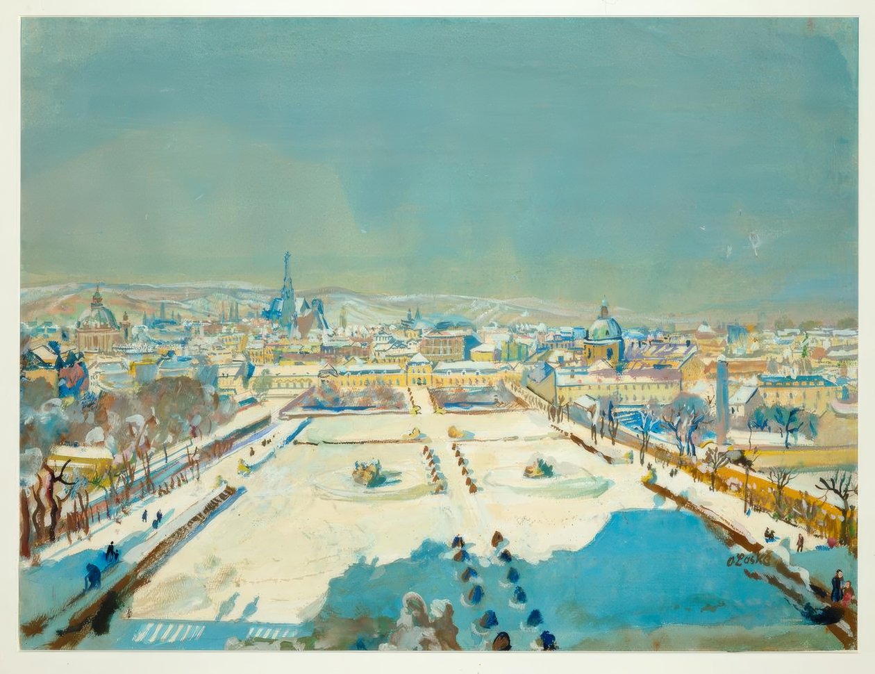 Winter in the Belvedere Garden by Oskar Laske