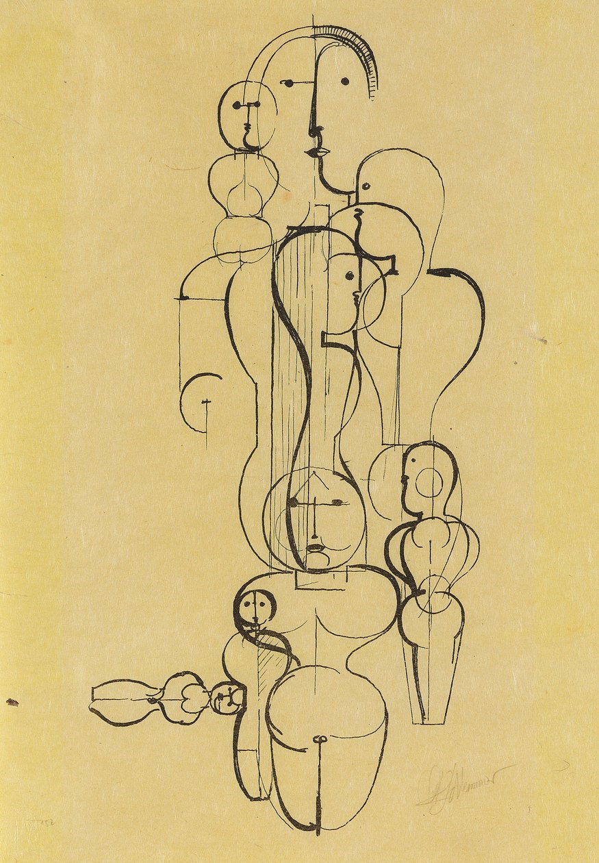 Concentric Group: Figure Plan K1 by Oskar Schlemmer