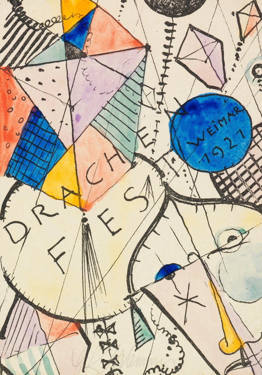 The Kite Festival, Weimar by Oskar Schlemmer