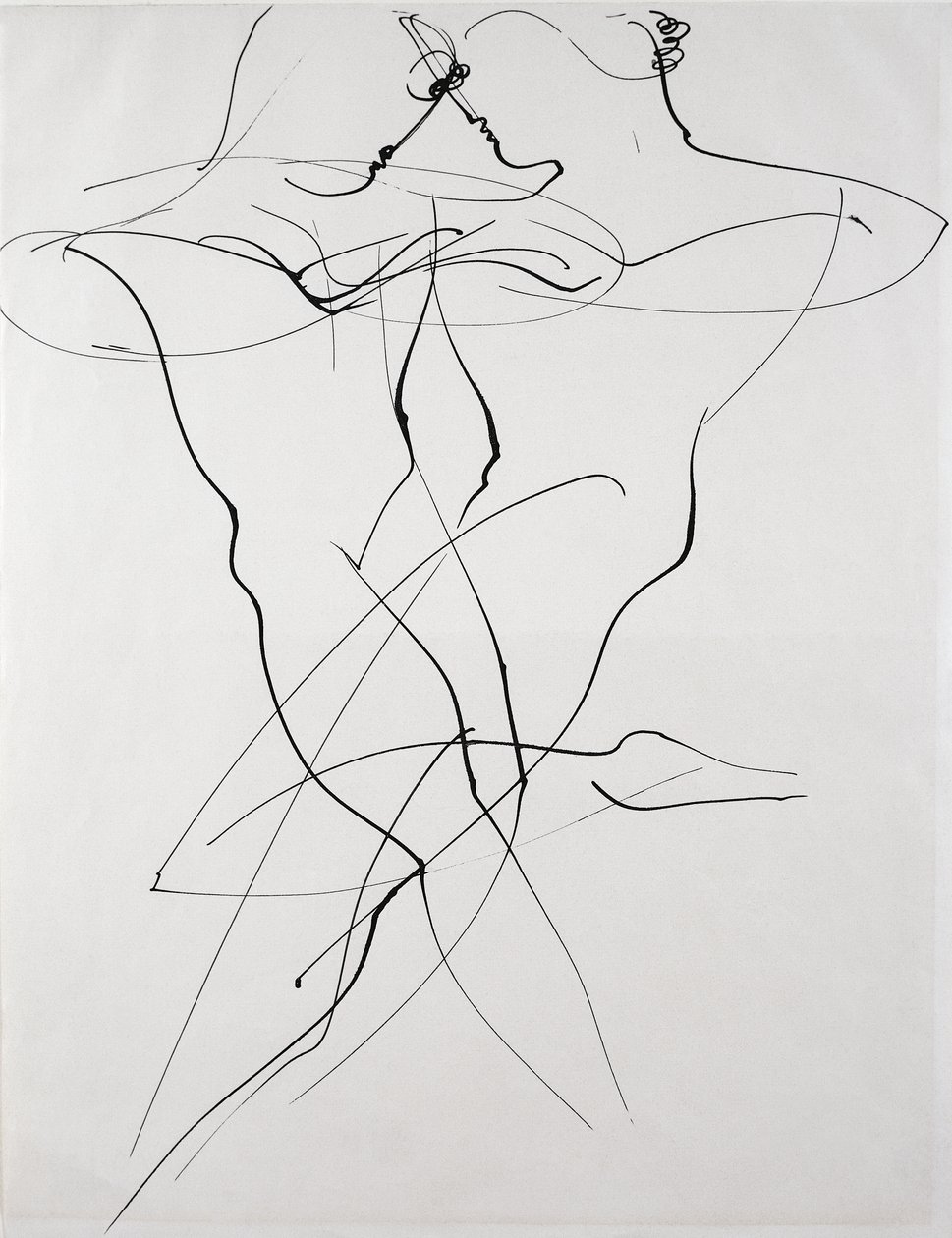 Two figures in opposing motion, dance by Oskar Schlemmer