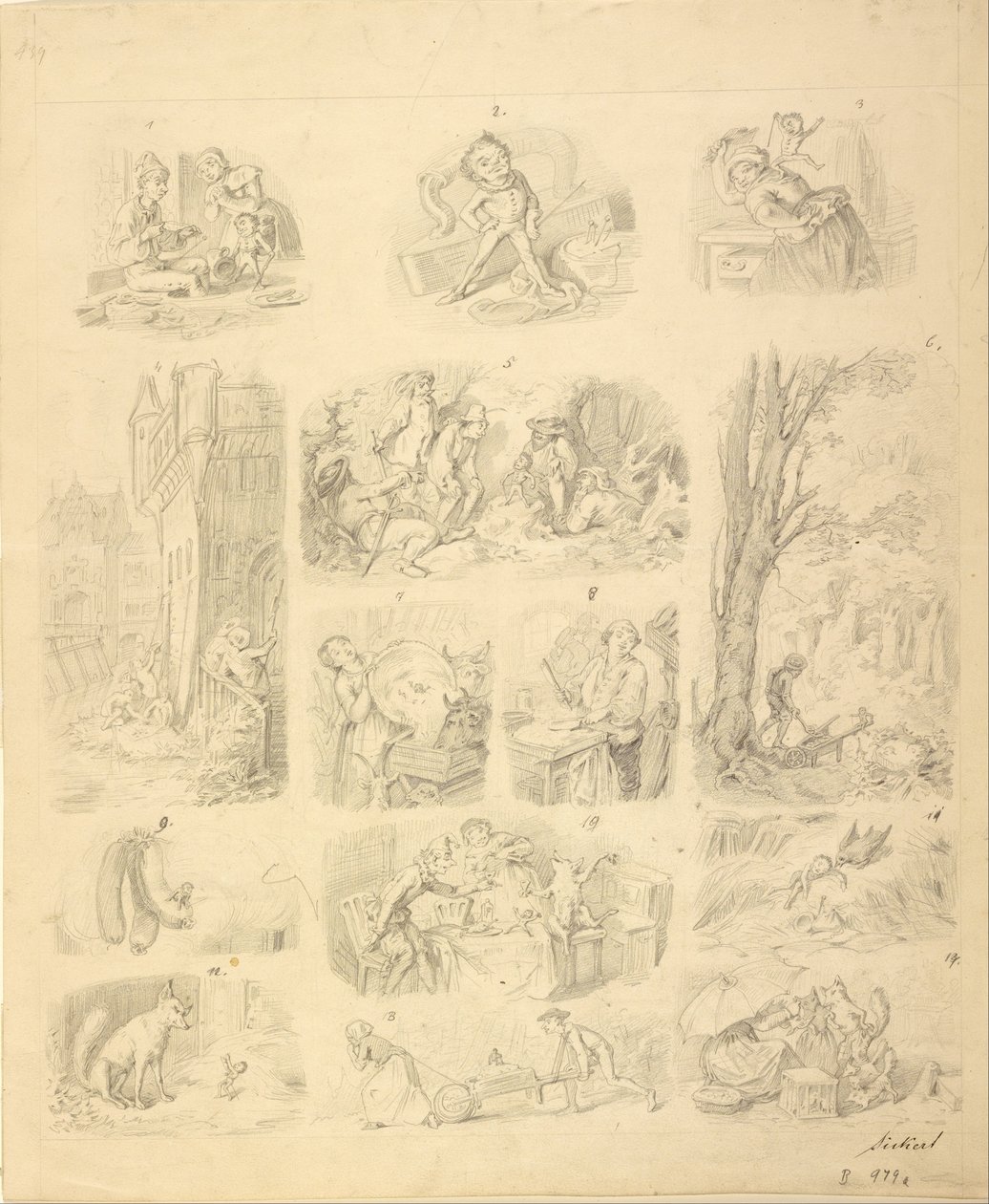 Fourteen Scenes Related to the Tale of Tom Thumb by Oswald Adalbert Sickert