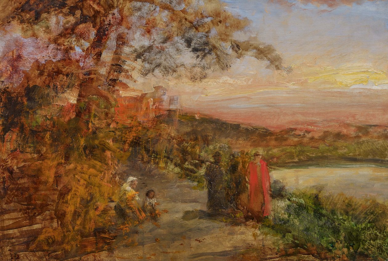 Cardinals Above Lake Albano by Oswald Achenbach